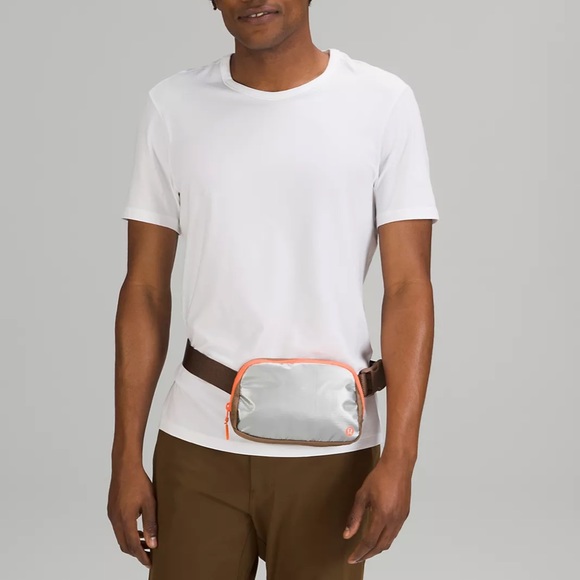 ❤️ Lululemon Rare Silver Brown and Orange Everywhere Belt Bag SVME/SNDN/HIOR NWT - Picture 12 of 15